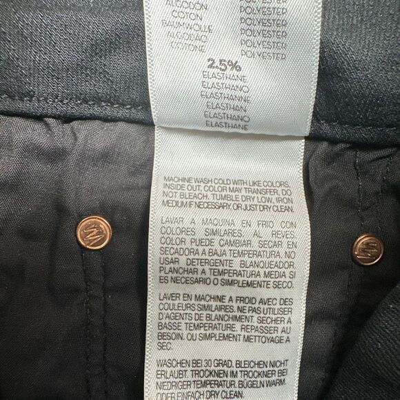 MOTHER Jeans The Looker Ankle Fray 29 Black Guilty as Sin Stretch Made USA - Picture 15 of 16